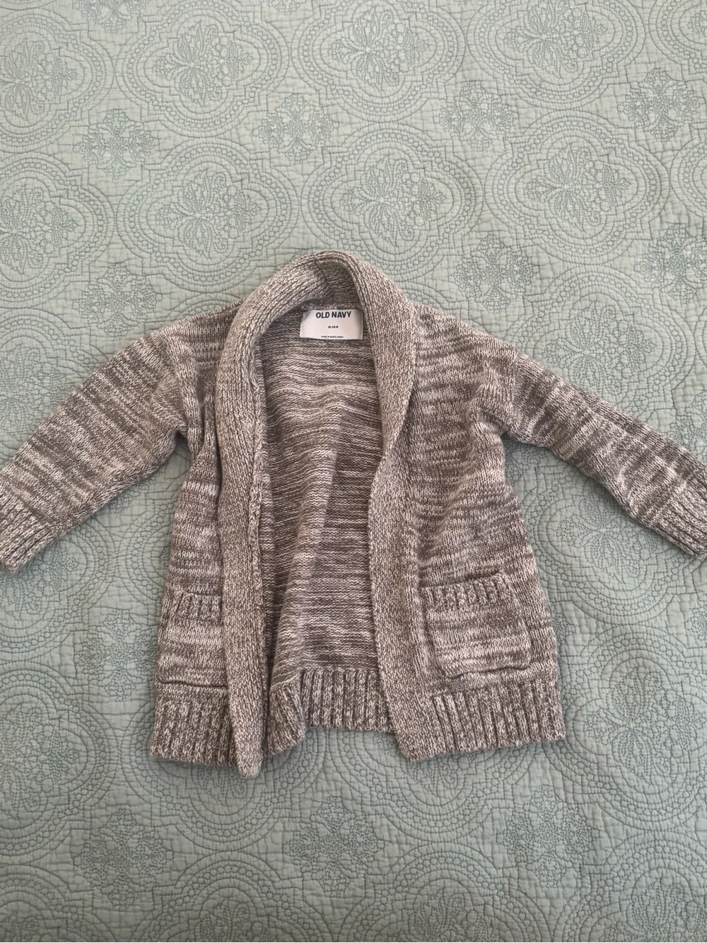 Toddler Old Navy Heathered Gray Open Shawl-Cardigan